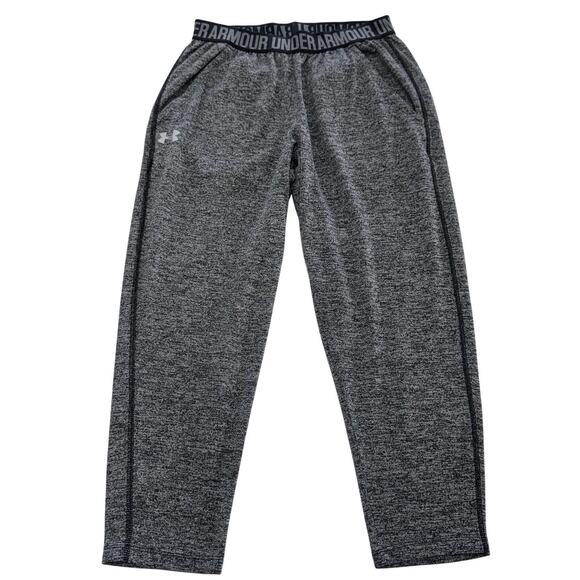 Under Armour Pants Womens X Small Black Grey Heathered Play Up Capri Loose - Picture 2 of 7
